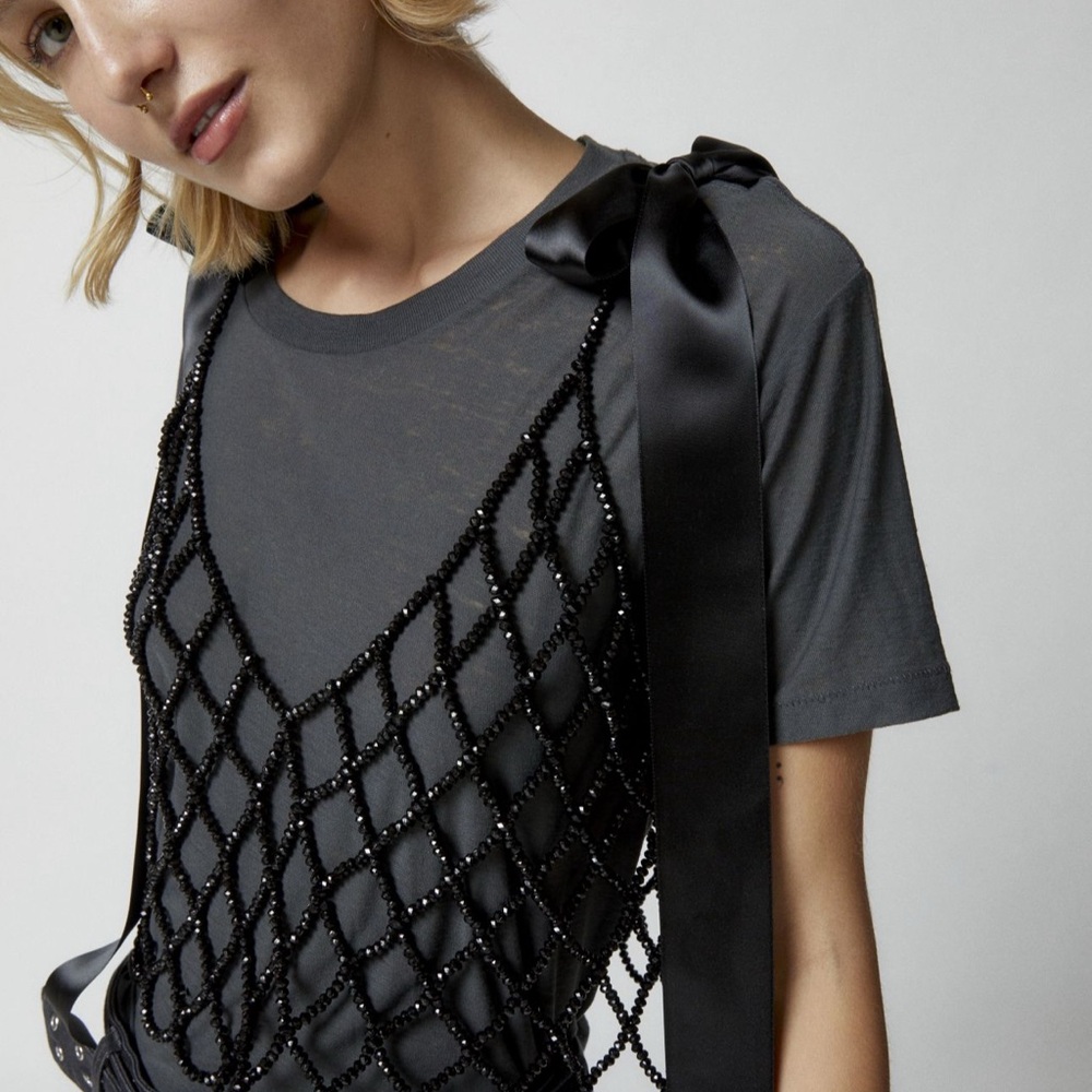 UO lulu beaded bow top